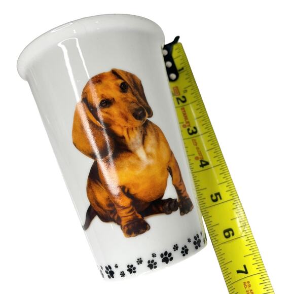 VTG Littlegifts I LOVE MY DACHSHUND Puppy Dog COFFEE MUG TEA CUP 16oz. Vase - Picture 4 of 6